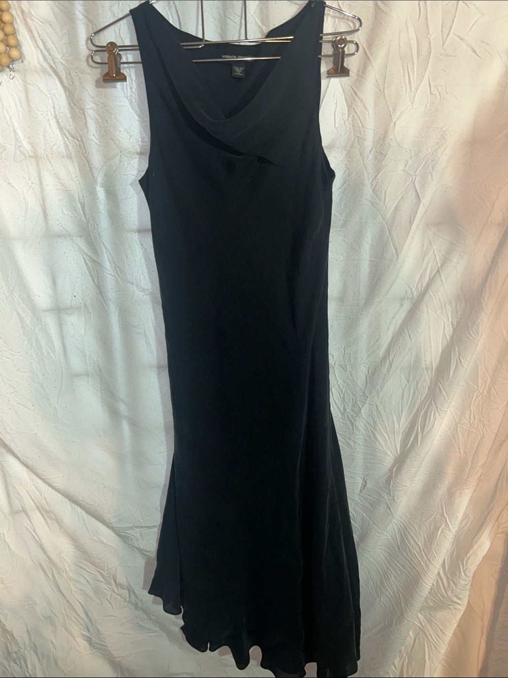 Valerie DressBlack Silk Sleeveless Cowl Neck Maxi Dress size 12